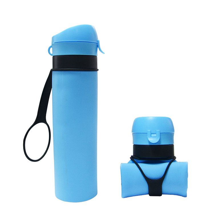 600ml Portable BPA Free Collapsible Silicone Travel Bottle