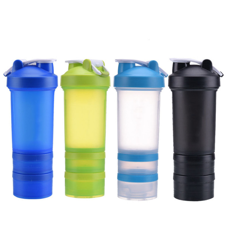 500ml Hot Sale Custom Plastic Shaker Bottle Protein Gym Bottle Shaker with Stirring Ball