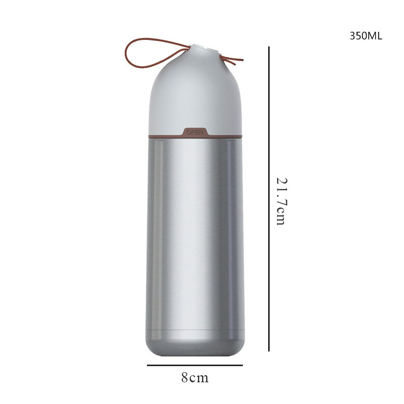 350ml Eco-friendly Sport Bottle Travel Cup Mug Double Wall Vacuum Flask 