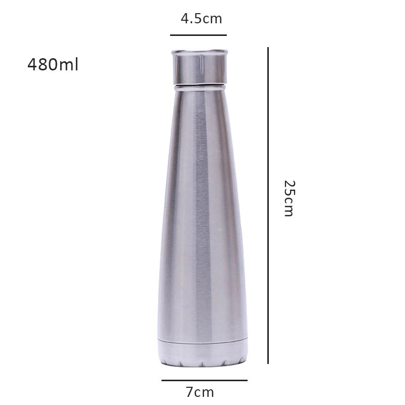 500ml custom printing skinny leak proof Insulated Stainless Steel Thermos Cola Bottle