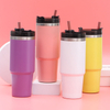 20oz 30oz Stylish Insulated Stainless Steel water Bottle printed mental straw thermos Tumbler