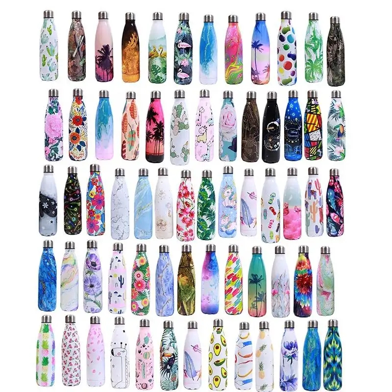 350ml, 500ml, 750ml, 1000ml New Design Custom Electroplating Series Insulated Thermal Flask Water Bottle
