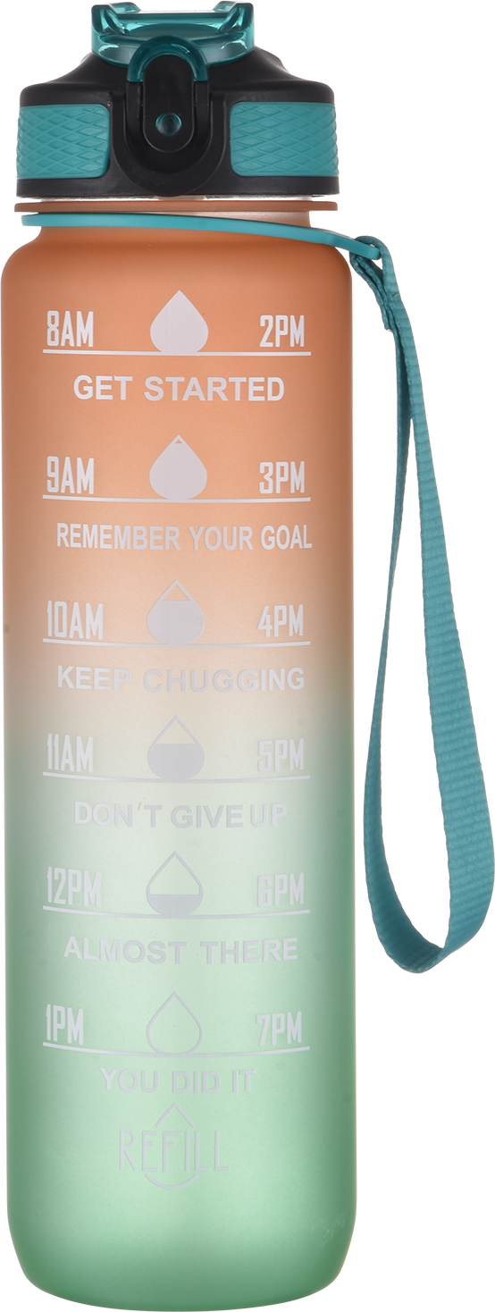 1L BPA Free Leak Proof Portable Rope Plastic Sports Water Bottle 