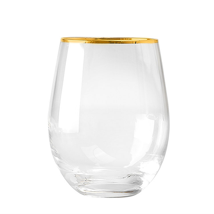 Custom Single Wall Thick Bottom Stemless Wine Glasses Wholesale from