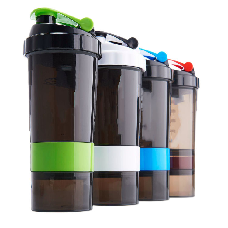 500ml Bpa Free Custom Protein Sport Plastic Shaker Water Bottle for Gym