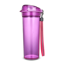400ml Custom Cheap Personalized Juice Cup Plastic Water Bottle with Lid