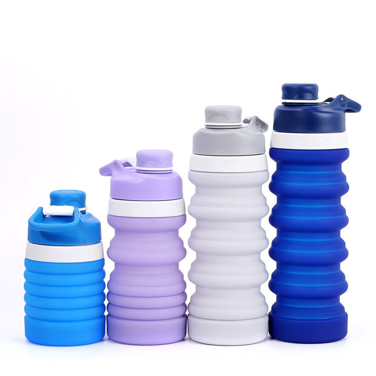 350ml 550ml Eco-friendly Folding Silicone Travel Mug Collapsible Drinking Cup