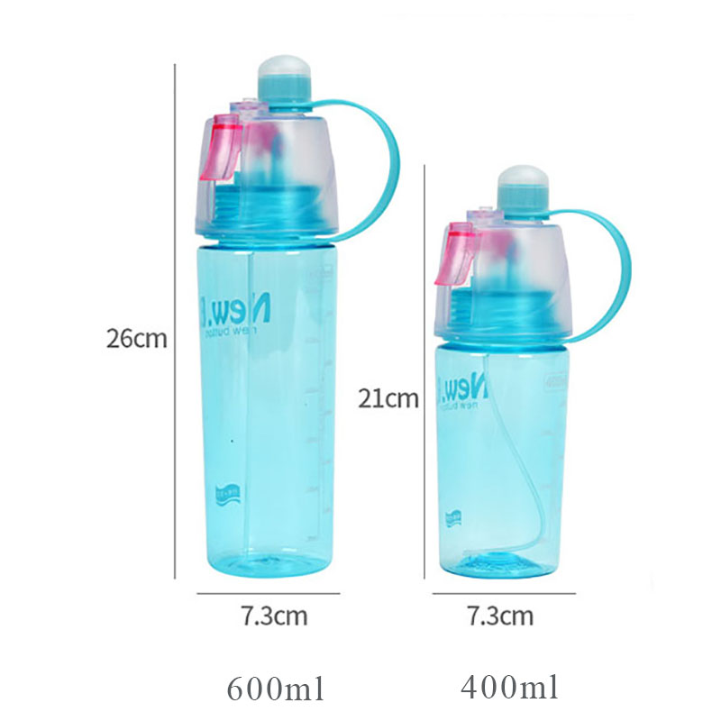 400ml 600ml Transparent Colorful Mister Plastic Fruit Bottle