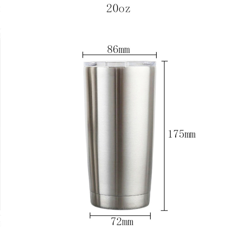 20oz Stainless Steel Water Bottle with Lid Double Wall Ice Thermos Vacuum Flask Travel Coffee Mug