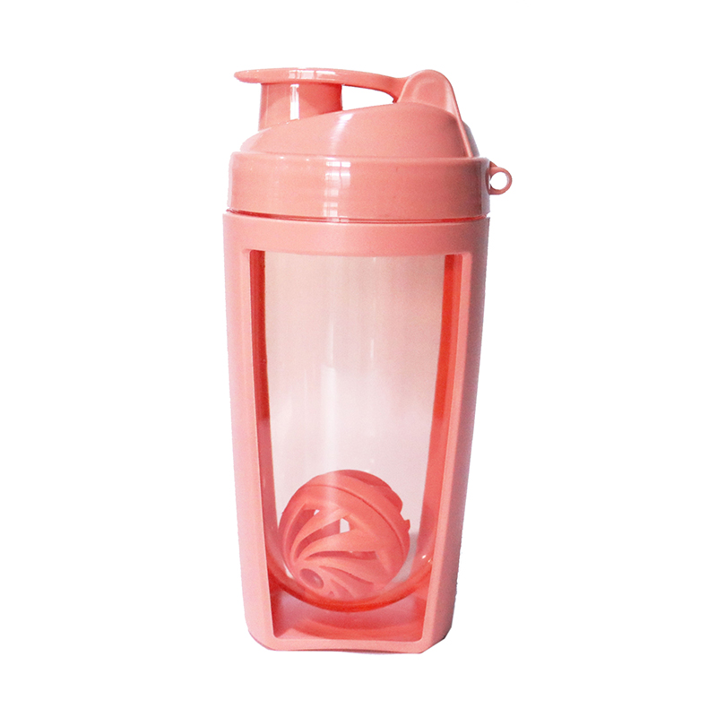 600ml New Design Gym Protein Shaker Mixer Plastic Sport Drinking Bottle with Stirring Ball