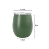 8oz stainless steel tumbler egg shaped double wall insulated wine tumbler cup with lid